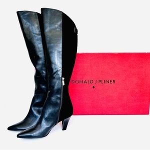 Donald J Pliner Tasmin Black Calf Over-the-Knee boots - Sz 7 1/2